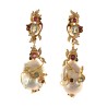 Baroque pearls earrings, handmade in Italy by Percossi Papi with natural stones