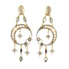 Moon earrings, sun and moon collection,handmade in Italy by Percossi Papi with natural stones