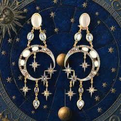 Orecchini Lune, collezione sole e luna. Realizzati a mano in Italia da Percossi Papi con pietre naturali.