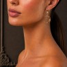 Sun and moon earrings handmade in Italy by Percossi Papi with natural stones