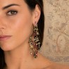 Phoenix earrings  handmade in Italy by Percossi Papi with natural stones
