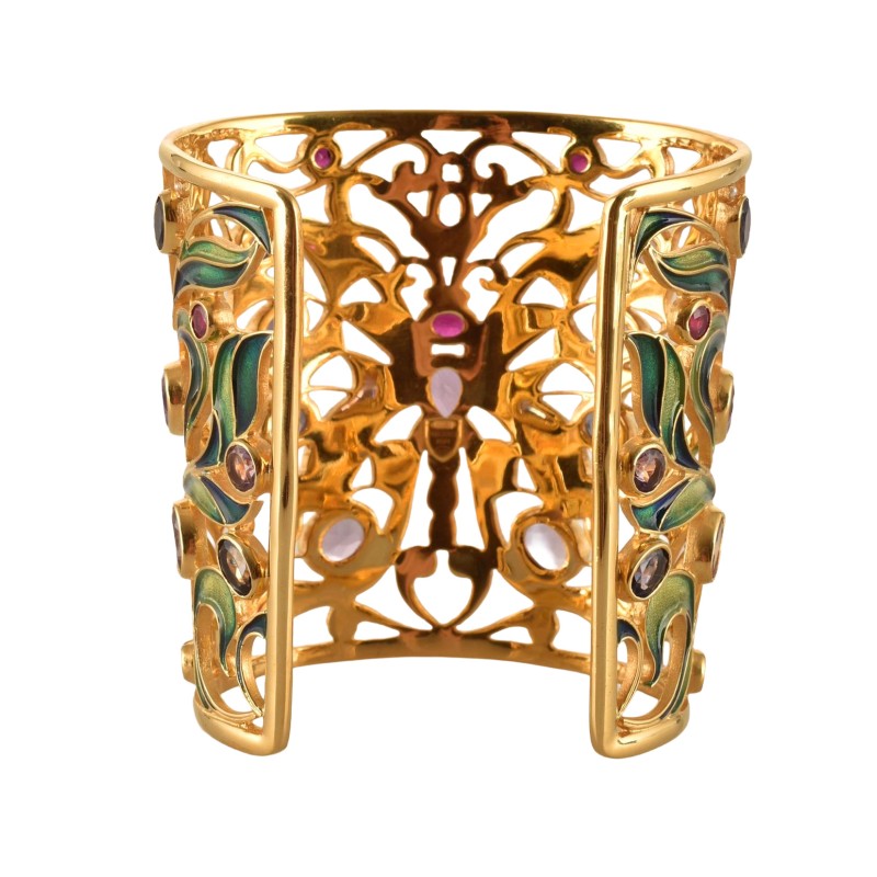 Butterfly bracelet, handmade in Italy by Percossi Papi with natural stones